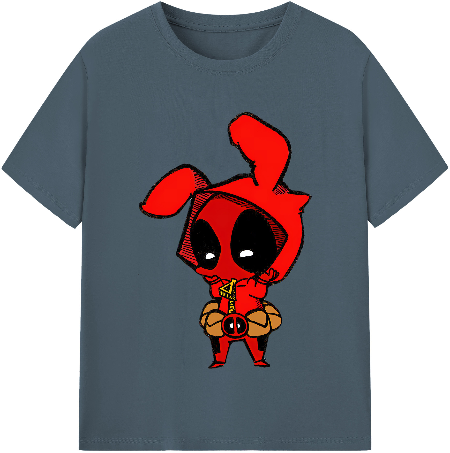 （画像用） Deadpool デッドプール 綿100％半袖Tシャツ（フロントプリント）